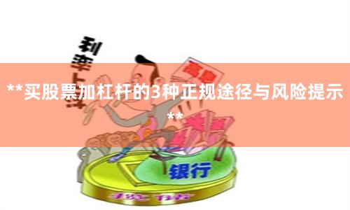 **买股票加杠杆的3种正规途径与风险提示**